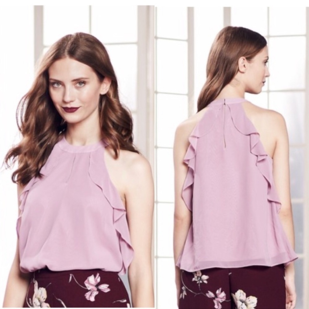 •Lauren Conrad• Runway halter ruffle top {C30}